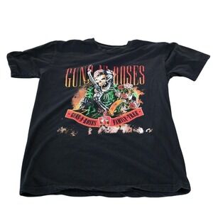 Guns N' Roses Shirt Mens Medium Black Family Tree Band Graphic Rock Skeleton